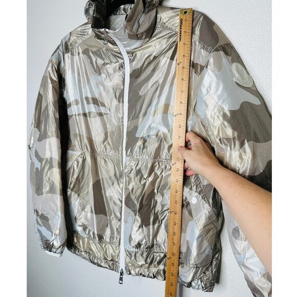 Moncler Sand Cream Beige Menchib Metallic Camo Hooded Jacket Retail $1695 2 - Picture 14 of 15